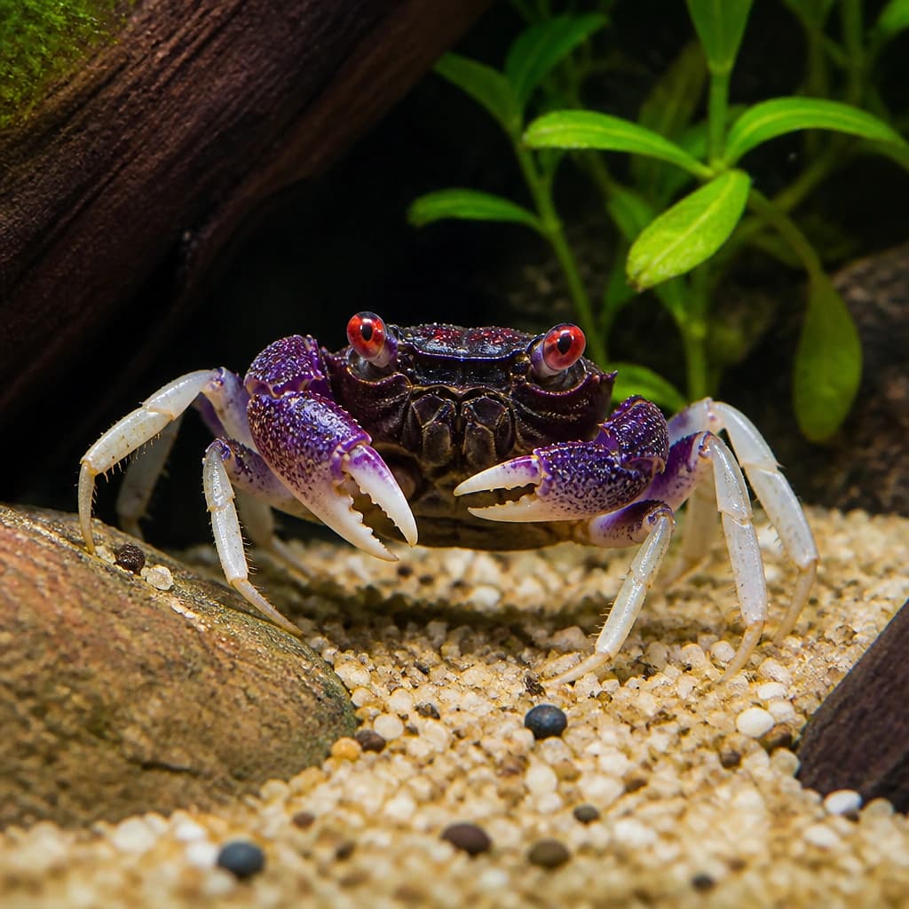 Yellow Benana Vampire Crab (Geosesarma sp.) – rare banana-yellow crab for paludarium, 2-3cm