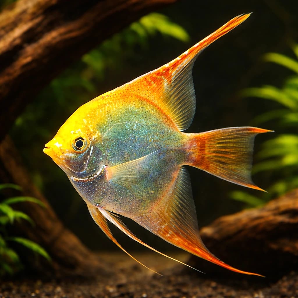 Gold Angelfish (Pterophyllum scalare gold)