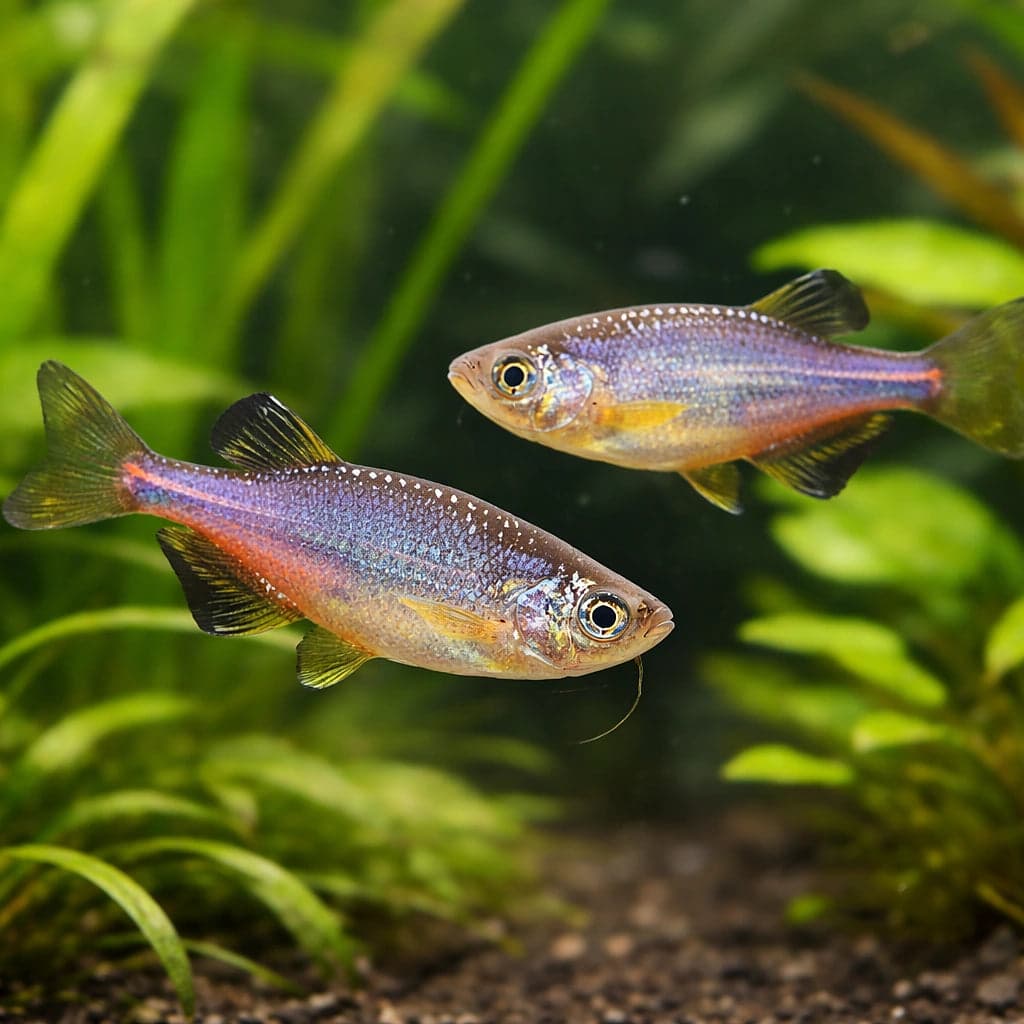 A Pearl Danio (Danio albolineatus) — a less-famous cool-water schooler