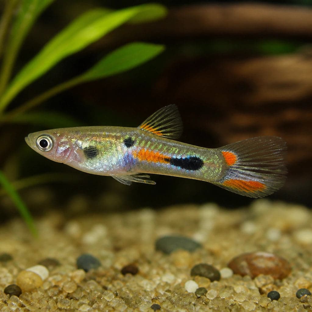 A Santa Maria strain Endler, one of the more sought-after line-bred colour forms