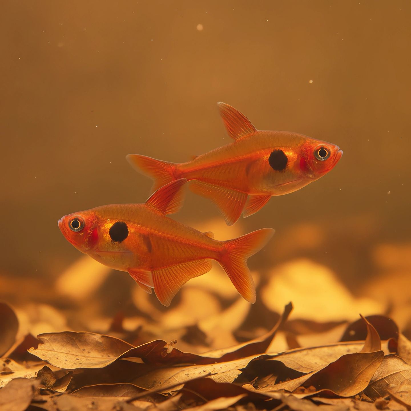 A Red Phantom Tetra (Megalamphodus sweglesi), a separate species from the Black Phantom Tetra