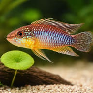 Agassiz' Dwarf Cichlid Santerem — close view showing fin and scale detail — representative image - view 4