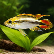 Agassiz´s blue dwarf cichlid — close view showing fin and scale detail — representative image - view 4