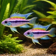 Agassiz´s Rio Madeira dwarf cichlid — pair in a planted aquarium — representative image - view 2