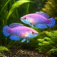 Alexandri's Pearl Fish pair in a covered planted species aquarium — representative image - view 2