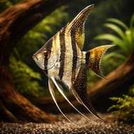 Peruvian Altum Angelfish in a tall planted aquarium — representative image - view 1
