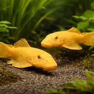 Ancistrus albino - Catfish Bristlenose Pleco — Ancistrus albino 2 - 2 — pair in a planted aquarium — representative image - view 2