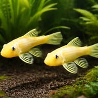 Ancistrus lemon l 144 - Catfish Bristlenose Pleco — Ancistrus lemon l 144 4 — pair in a planted aquarium - view 2