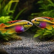 Kribensis Cichlid pair in a planted aquarium (Pelvicachromis pulcher) — representative image - view 2