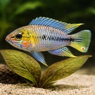 Borelli Dwarf Cichlid parquai close view showing fin and scale detail — representative image - view 4