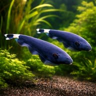 Black Ghost Knifefish (Apteronotus albifrons) in a planted aquarium — representative image - view 2