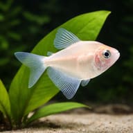 Gold Widow Tetra (Gymnocorymbus ternetzi) - gold albino schooling tetra — close view showing fin and scale detail - view 4