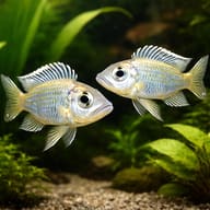Aulonocranus dewindti S — pair in a planted aquarium — representative image - view 2