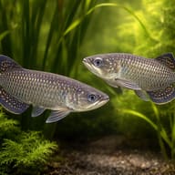 Australian Bonytongue (Scleropages jardinii) showing long surface-predator body shape — representative image - view 2