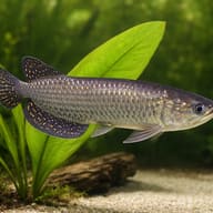 Australian Bonytongue (Scleropages jardinii) close view showing scale pattern — representative image - view 4