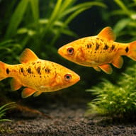 Barbus /Capoeta/ schuberti neon 3 — pair in a planted aquarium — representative image - view 2