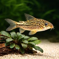Corydoras napoensis — best algae eating fish — Catfish cory pleco — close view showing fin and scale detail - view 4