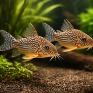 Two Sterbai Cory catfish in a planted aquarium — representative illustration - view 2
