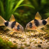Corydoras weitzmani — best algae eating fish — Catfish cory pleco — pair in a planted aquarium — representative image - view 2