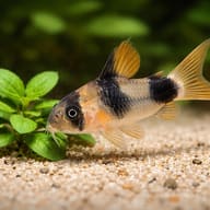 Corydoras weitzmani — best algae eating fish — Catfish cory pleco — close view showing fin and scale detail - view 4