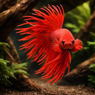 Betta spl. male crowntail red — betta fish temperature — Betta Fighter fish UK — representative image - view 1