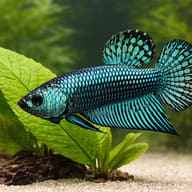 Betta spl. male Alien green — betta fish UK — Betta Fighter fish UK — close view showing fin and scale detail - view 7