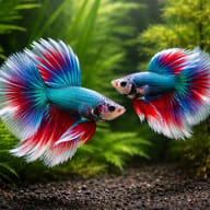 Betta paradise mixed colors 1,9 l — pair in a planted aquarium — representative image - view 2