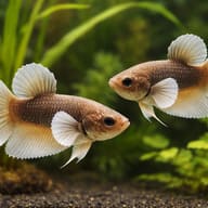 Betta spl. female plakat big ears mix L — pair in a planted aquarium — representative image - view 2