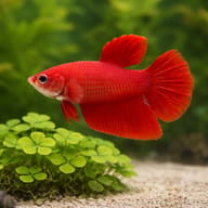 Betta spl. female SuperDelta red XL — close view showing fin and scale detail — representative image - view 4