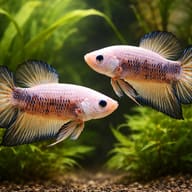 Betta spl. male Giant A grade 6 — pair in a planted aquarium — representative image - view 2