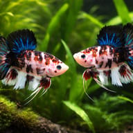 Betta spl. male giant koi 6 — pair in a planted aquarium — representative image - view 2