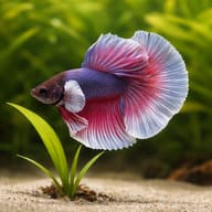 Betta spl. male halfmoon big ears XL — close view showing fin and scale detail — representative image - view 4