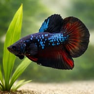Betta spl. male plakat avatar L — close view showing fin and scale detail — representative image - view 4