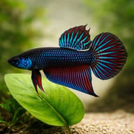 Betta spl. male Wild Buriram blue L — close view showing fin and scale detail — representative image - view 4