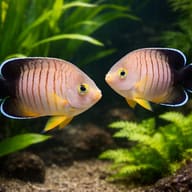 Bibespield Pygmy Angel M — pair in a planted aquarium — representative image - view 2