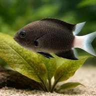 Bicolor chromis - Marine Aquarium Livestock (Chromis margaritifer) close view showing fin and scale detail - view 4