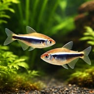 Black Neon Tetra pair in a planted aquarium — representative image - view 2