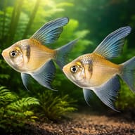 Black Widow long fin — pair in a planted aquarium — representative image - view 2