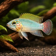 Blue Head Dwarf Cichlid — representative image - view 1