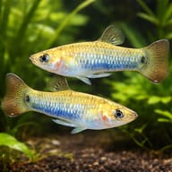 Blue Limia (Limia melanogaster) pair-style planted aquarium scene — representative image - view 2