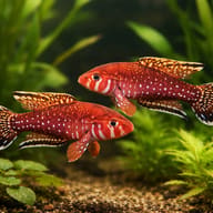 Brashnikov's Lyretail pair in a covered planted species aquarium — representative image - view 2