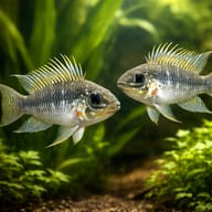 Breitbinden Dwarf Cichlid — pair in a planted aquarium — representative image - view 2