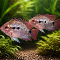 Port Acara Brown Cichlid (Cichlasoma portalegrense) - pair view — representative image - view 2