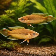 Brown Spiketail Paradisefish (Pseudosphromenus dayi) aquarium — representative image - view 2
