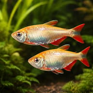 Buenos Aires Tetra Gold — pair in a planted aquarium — representative image - view 2