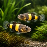 Golden Band Bumblebee Goby (Brachygobius sp.) - group view — representative image - view 2
