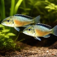 Callochromis macrops 5,5 — pair in a planted aquarium — representative image - view 2