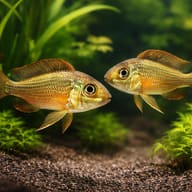 Callochromis melanostigma XL — pair in a planted aquarium — representative image - view 2