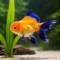 Carassius auratus l.f. oranda red black — close view showing fin and scale detail — representative image - view 4