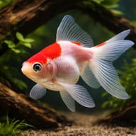 Carassius auratus l.f. red white ryukin — representative image - view 1